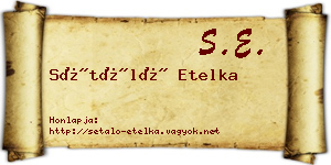 Sétáló Etelka névjegykártya