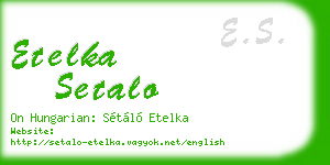 etelka setalo business card