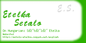 etelka setalo business card